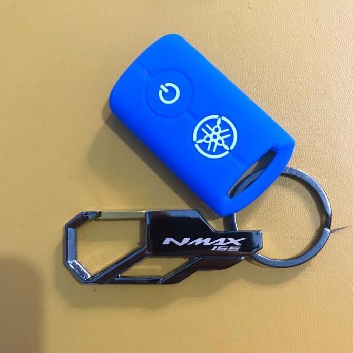 paket Gantungan kunci logo nmax + cover silikon remote nmax new nmax