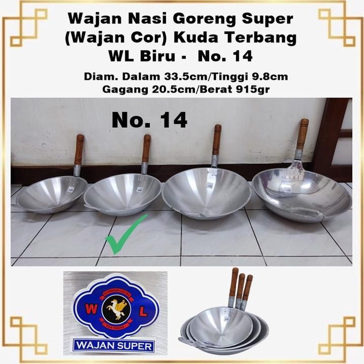 Wajan Nasi Goreng Super Kuda Terbang Wl Biru No. 14