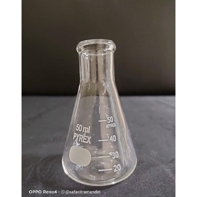 Erlenmeyer 50 Ml Pyrex / Erlenmeyer Flask / Labu Erlenmeyer Pyrex
