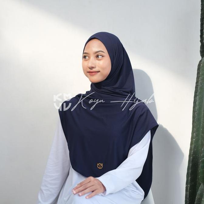 Koyu Hijab Pashmina Instan Aisyah Muslim Kerudung