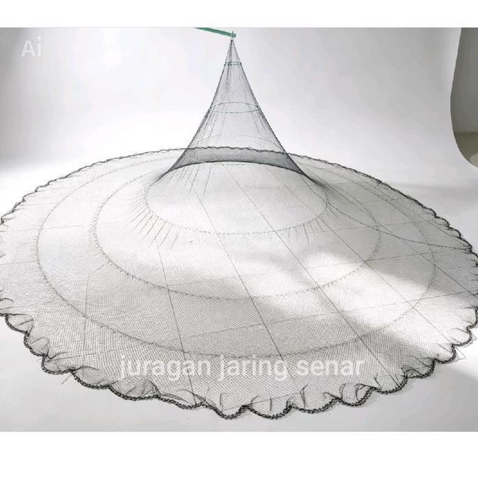 Jala ikan , jala lempar 3 meter bahan nilon / benang bisa untuk udang,  jala laut, jala sungai, jala
