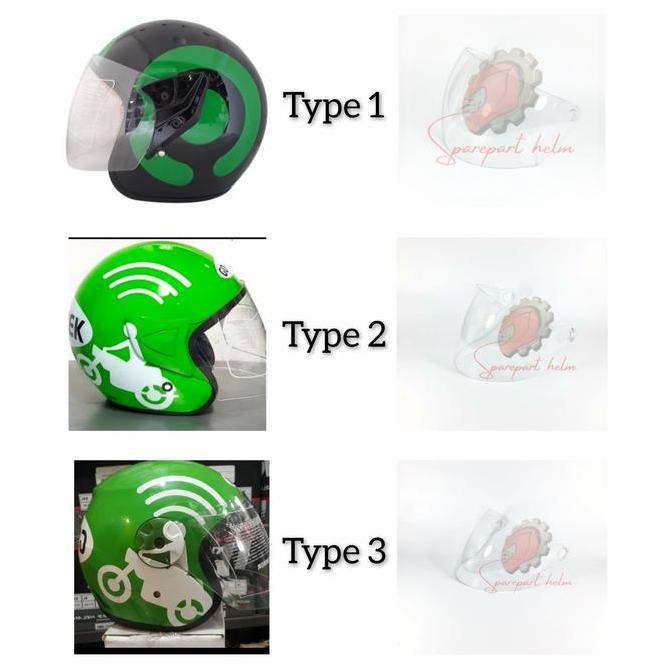Comet- Kaca Helm Driver Gojek Visor Helm Gojek