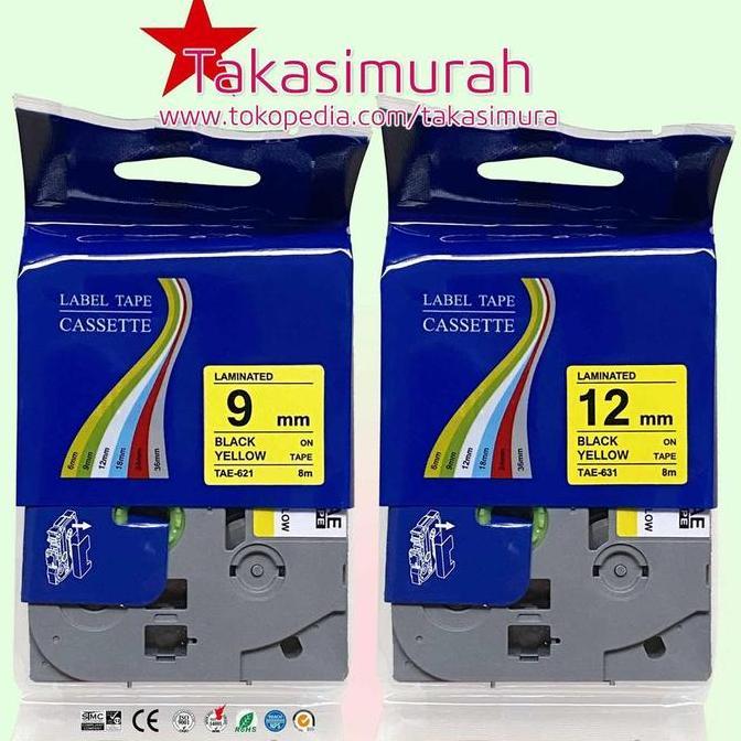 Tape Label Pita Compatible Printer Brother P Touch TZe-221 231 621 631 PT-E550W E300 PT-E800T PT-E85
