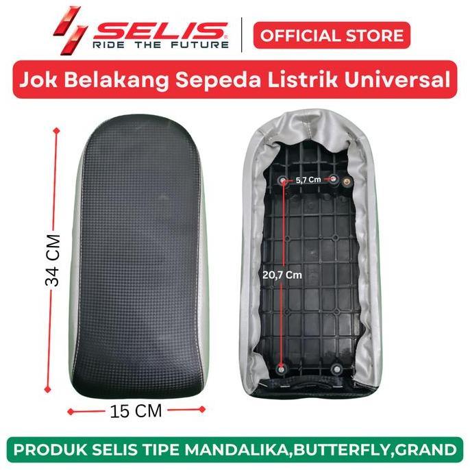 Promo SELIS - Jok Sadel Belakang Sepeda Motor Listrik Universal ( Rear Seat pad ) Diskon