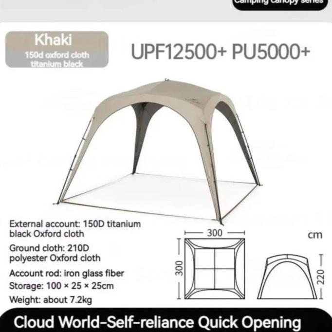 * NATUREHIKE AUTOMATIC SHELTER TENT TI BLACK TENDA SHELTER AUTOMATIC CAMPING OUTDOOR ''
