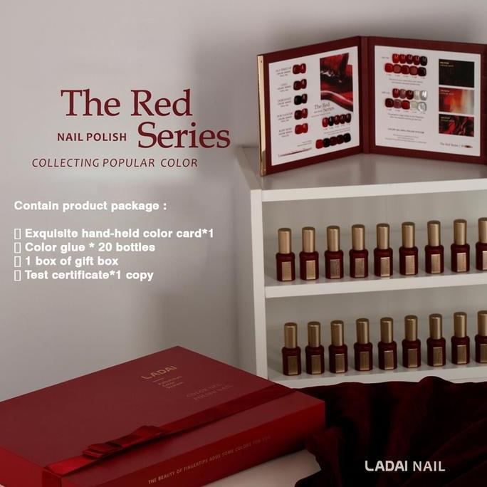 LADAI THE NEW RED SERIES 20 COLOR/KUTEK GEL SET LADAI OUBOLI NAIL/PREMIUM KUTEK GEL SET