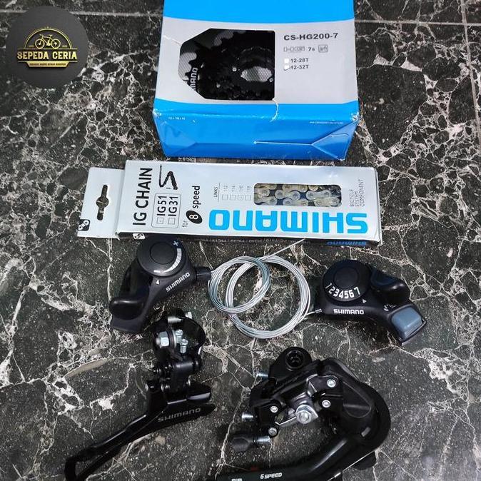 Groupset grupset 3 X 7 Speed Shimano Tourney TX Cassete Original Seli