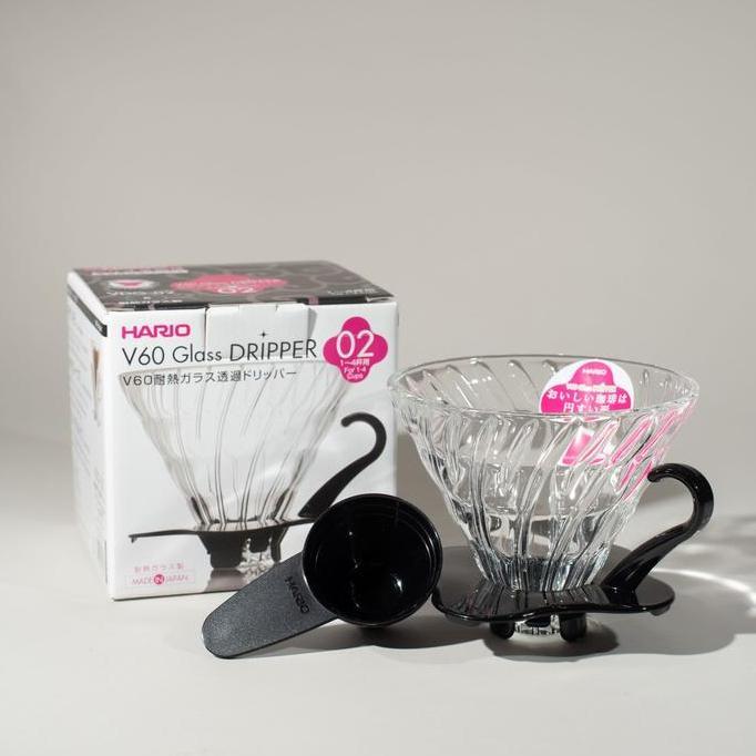 Hario V60 02 Glass Dripper V60 Hario 02 Kaca Kapasitas 1-4 Cups