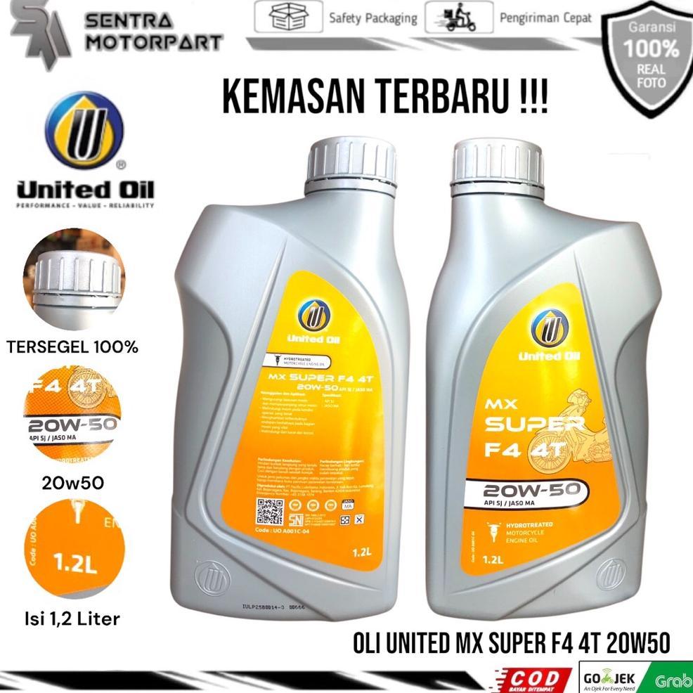 Oli Mesin United Mx Super F4 Sae 20W50 1200Ml 1.2Liter Termurah