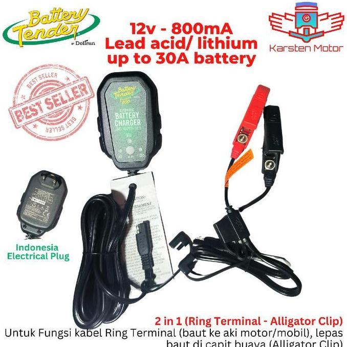 Charger aki Motor 12v (aki Basah,Kering,Lithium)