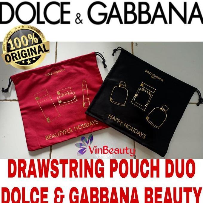 OriginaL Drawstring Pouch Duo Dolce & Gabbana Beauty Black & Red