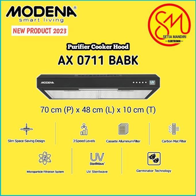 Modena Cooker Hood Ax 0711 Babk Garansi Resmi
