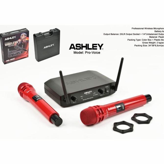 Mic Wireless ASHLEY PRO VOICE ( Handheld )ORIGINAL Microphone Mik