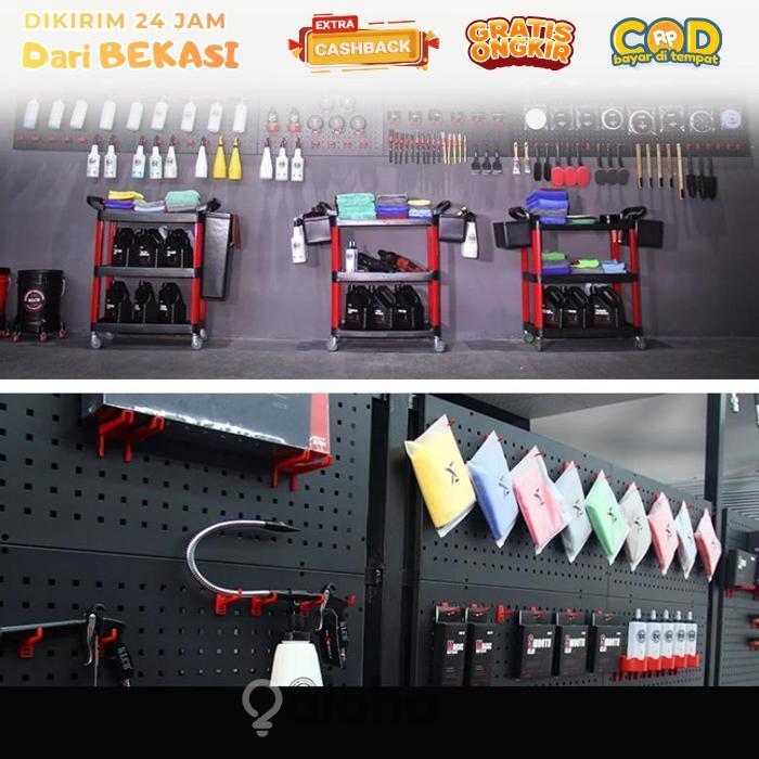 ALHM - Rak Tools Bengkel Rak Pegboard Wall Perforated Rack Tool Hanger Storage Rak Papan Dinding