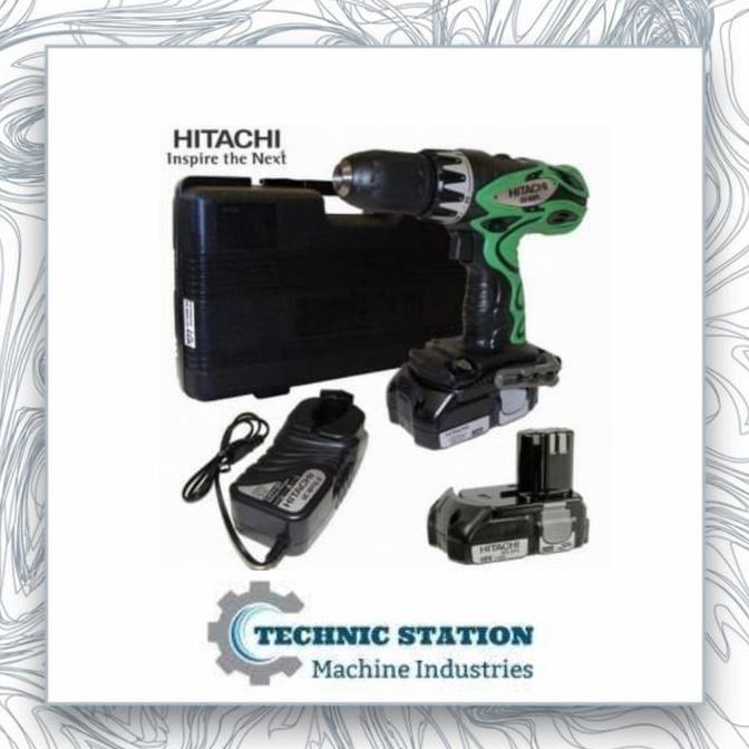 FYP MESIN BOR BATERAI CORDLESS DRILL DRIVER 13MM HITACHI DS 18 DFL ''
