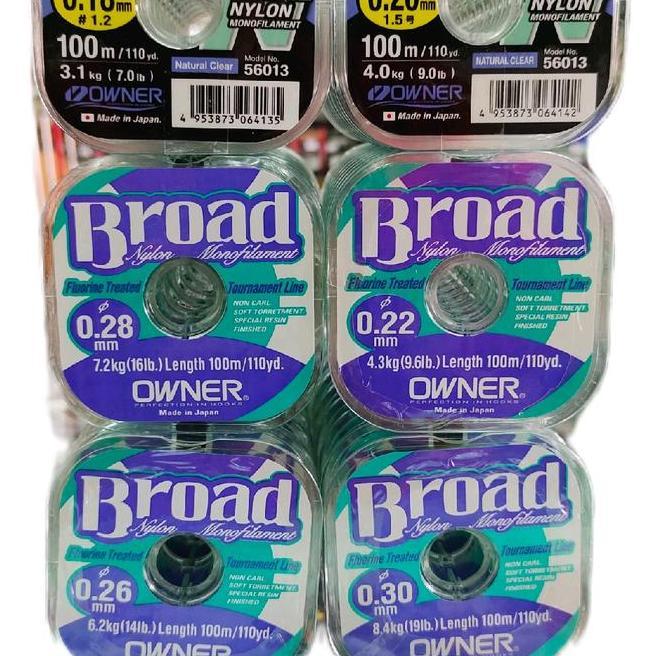 Owner Senar Pancing Broad Owner Nylon Monofilament 0.18Mm0.30Mm Ideal Untuk Mancing Galatama Galapun