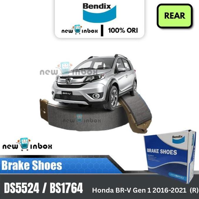 Bendix Kampas Rem Belakang Tromol Honda Brv Br-V 2016-2021 Ds5524 / Bs1764 Rear Brake Shoes Original