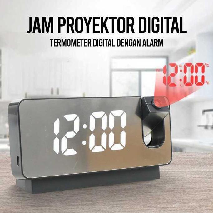 Termurah Jam Alarm Digital Proyektor Temperature Layar Lcd