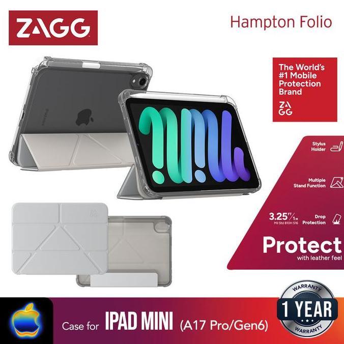 ZAGG Case For Mini 6/7 Hampton Folio Casing - Lightgrey