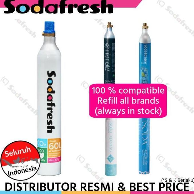 Sale Monten, Soda Xpress, Allegra Kompatibel Tabung Co2 (Tersedia Isi Ulang) Untuk Soda Maker
