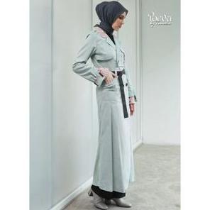 POEVA MIDI COAT Isvara PV-0722010 / Tuneeca Poeva / Midi Coat Kekinian