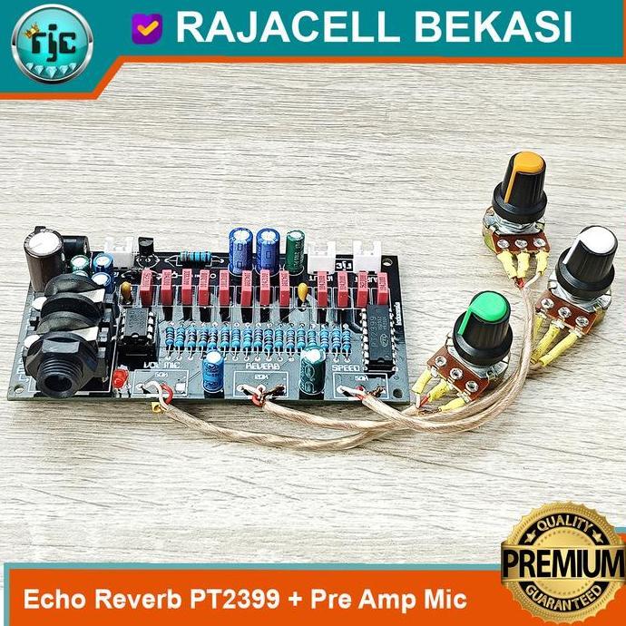 Echo Delay Reverb Microphone Pre-Amp Mic Pt2399 Efek Vocal Amplifier
