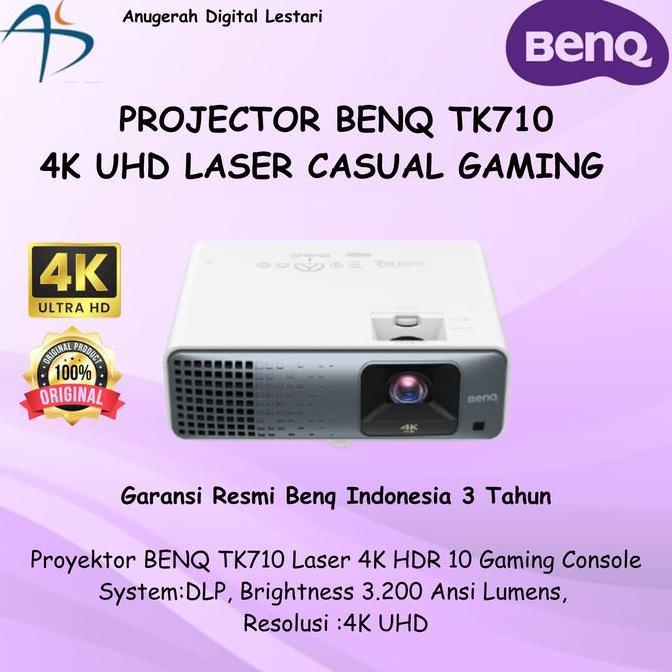 PROYEKTOR BENQ TK710 4K UHD GAMING CASUAL LASER 3200 ANSI LUMENS MURAH