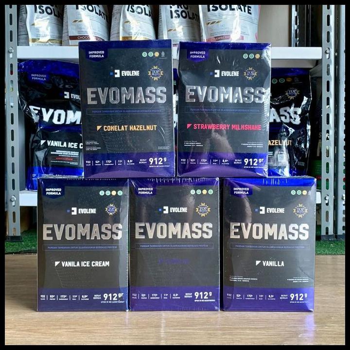 Promo Evolene Evo Mass Gainer 912 Gram Gr 2 Lb Lbs Evomass Halal Bpom
