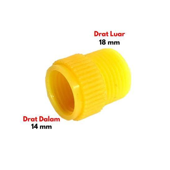 Konektor Penyambung Drat Luar 18mm Ke Sliplock