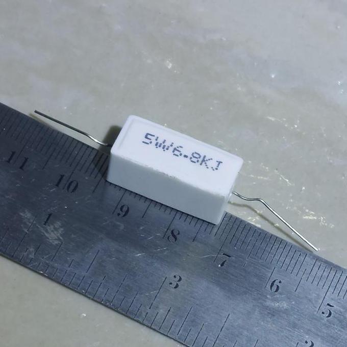 5W6.8KJ 5W 6.8K OHM 6K8 6,8K R RESISTOR KAPUR 5WATT 6,8KILO J 6K8R 6,8KJ 6.8KJ 5 W WATT SE27