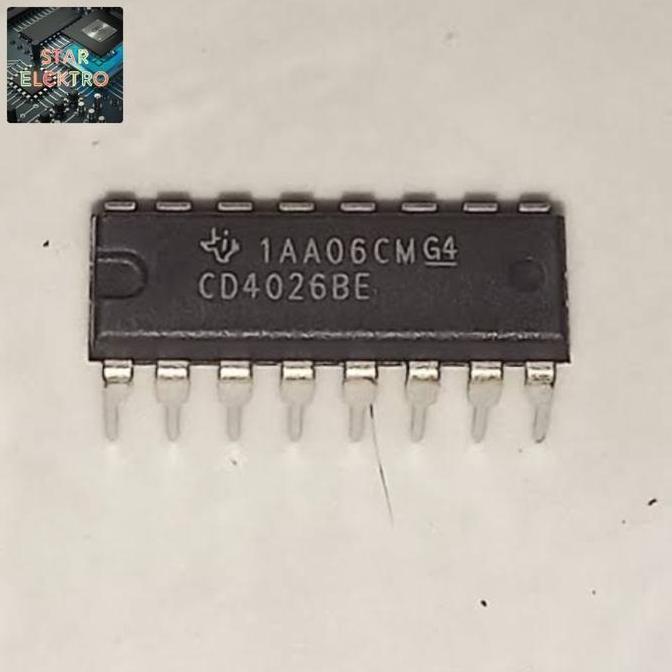 CD4026BE DIP-16 TANCAP IC CD4026 DECADE COUNTER DRIVER 16PIN CD 4026 4026BE TEXAS INSTRUMENTS SE27