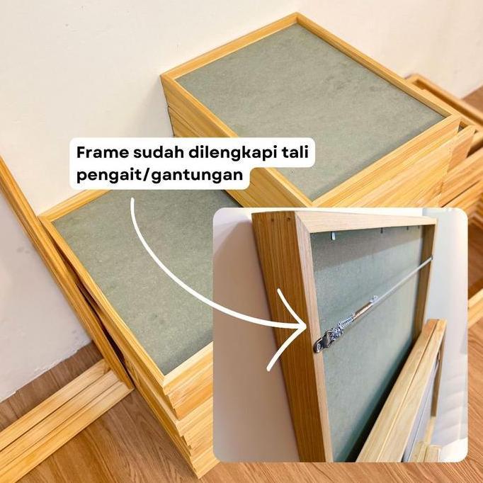 Bingkai Kayu Pinus Minimalis 40x50 - 40x60 - 50x60 - 50x70 cm Tanpa Poster - Bingkai Minimalis Scand