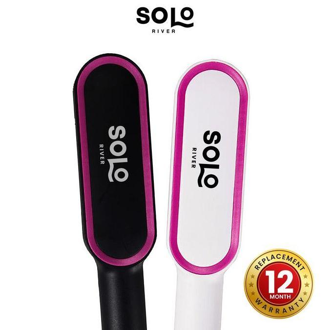 SOLO RIVER Catokan Sisir Nessy Pelurus Rambut Elektrik Hair Straightener Curler Sisir Catokan BS