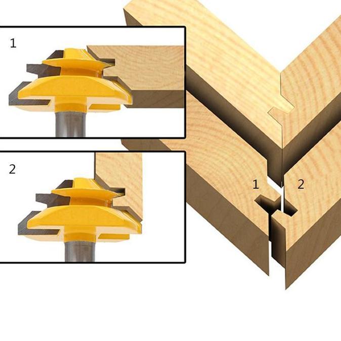 Promo Mata Profil Sambungan Siku Lock Miter Router Bit 45 Degree 38mm Diskon