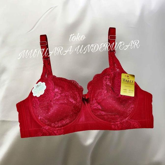 Bra Brokat Kawat Busa Tipis Tally 9092 Cup Besar Ukuran 36-42 C/D / Bh Brokat Busa Tipis Tally