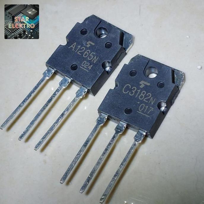 A1265N C3182N SEPASANG TRANSISTOR A1265 C3182 TOSHIBA AMPLIFIER SE27