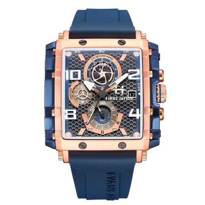 Orologio- Jam Tangan Evans Jayden Jam Tangan Pria 9557 Rubber Silicon Kaca Sapphire Chronograph Ter 