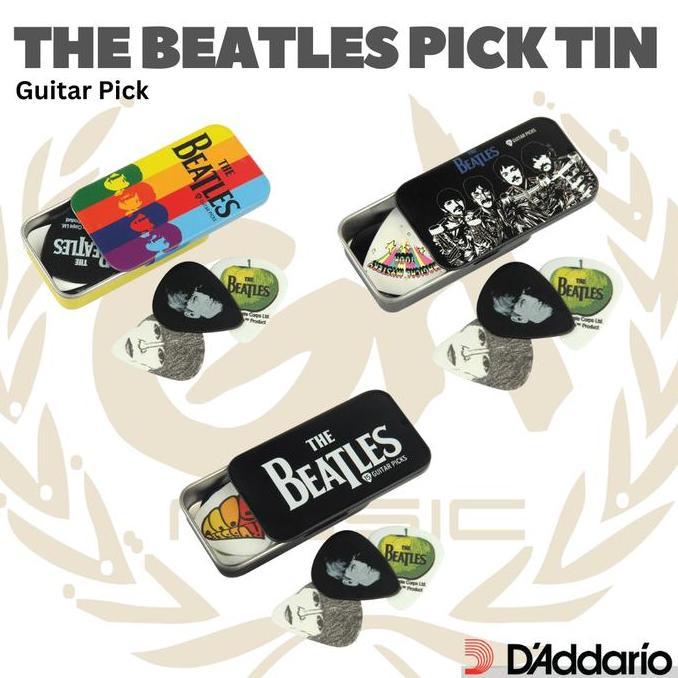 The Beatles Guitar Pick Tin, 15 - Pack - Pick Gitar Bass
