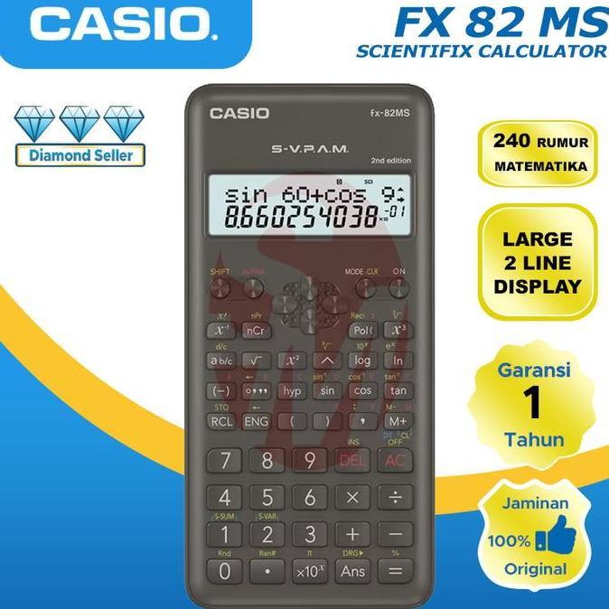 CALCULATOR SCIENTIFIK CASIO FX 82 MS MURAH