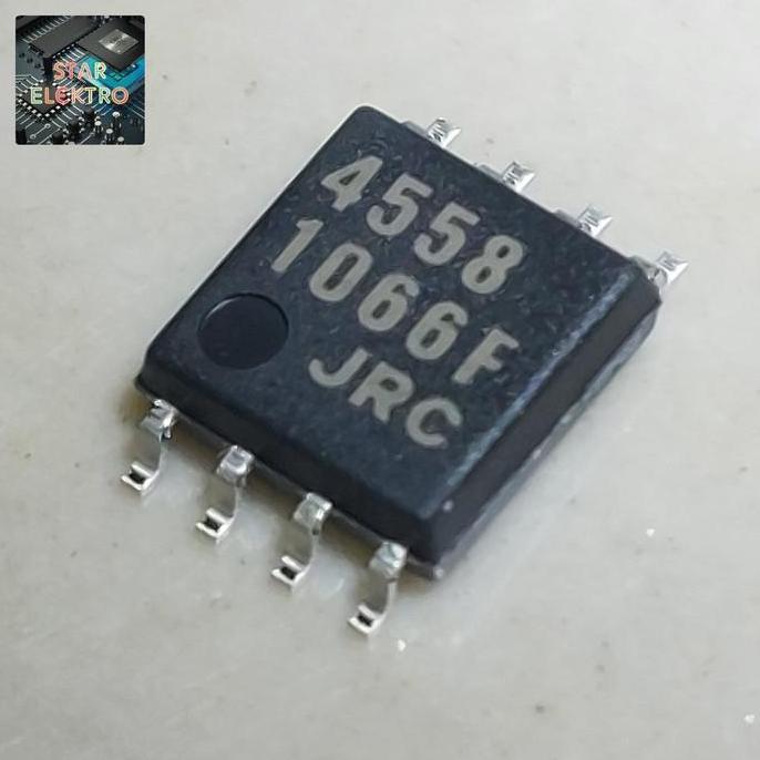 4558 JRC DMP-8 PERSEGI SMD NJM4558M-TE1 JRC4558 IC OPAMP JAPAN RADIO KOMPONEN SE27