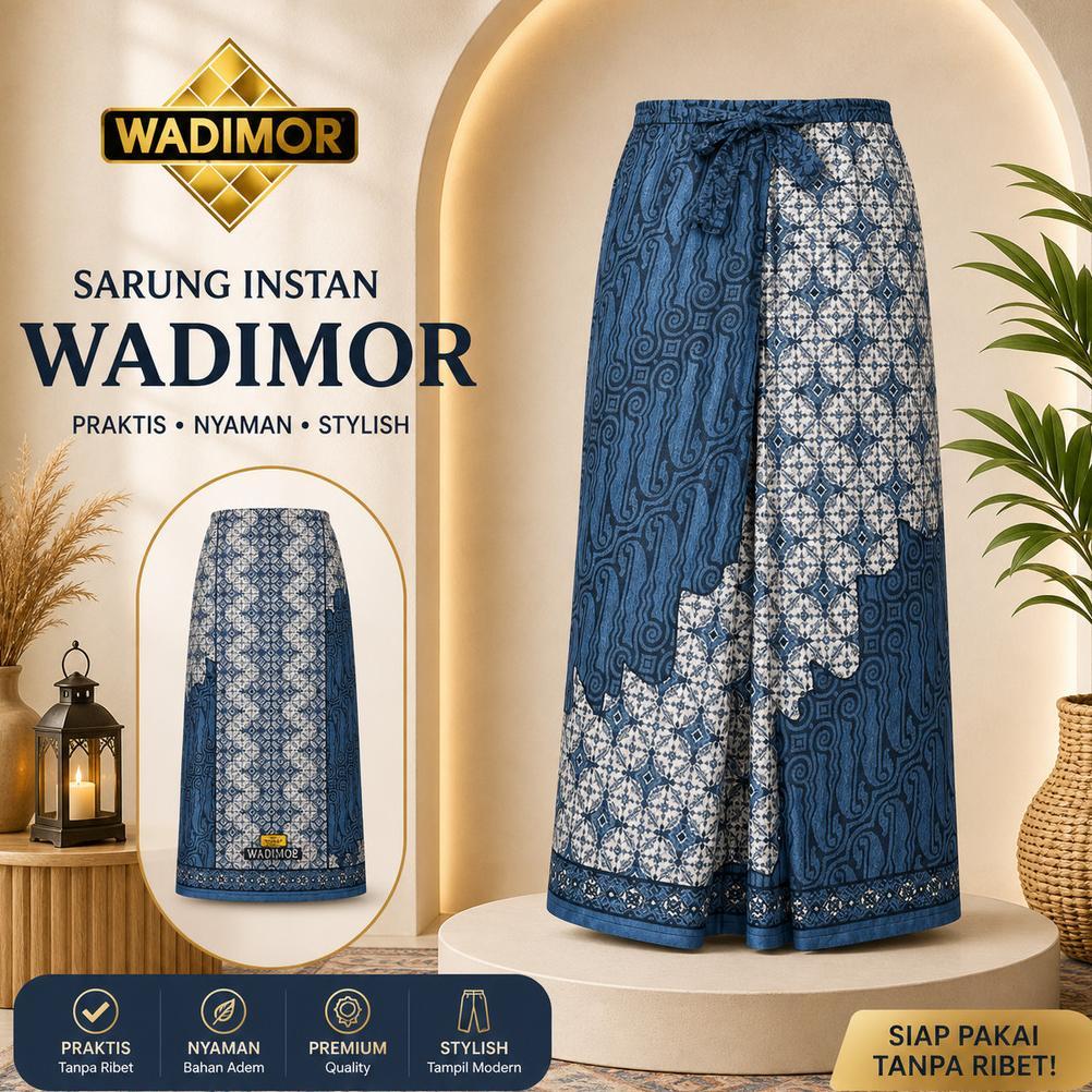 Terlaris Wadimor Sarung Instan Kantong Samping Anti Ribet, Langsung Pakai
