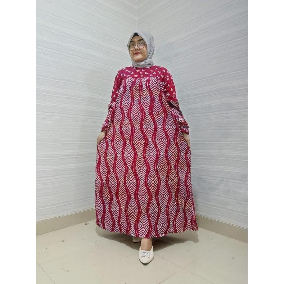 GAMIS DANIA LD 145 PB 135 BY KAINA BATIK Muslim Wanita Dewasa Dress Syari