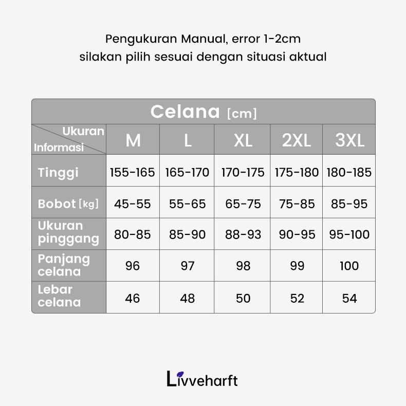 Promo Terbaru Livveharft-Celana Corduroy Hitam Pria Celana Panjang Pria Kulot