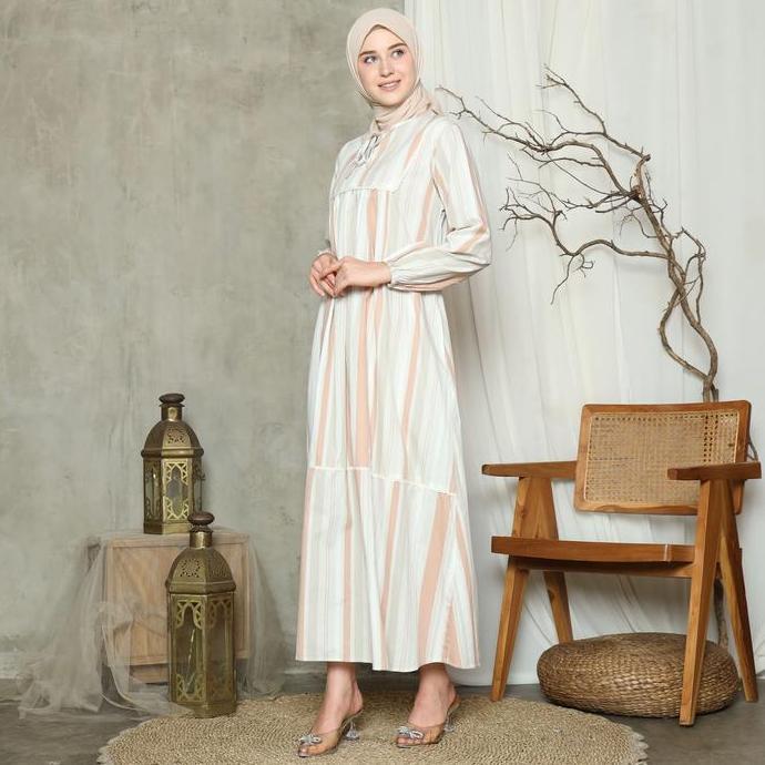 RILLEY - Gamis Nabila | Dress Panjang Muslim Wanita | Gamis Wanita Bahan Poplin