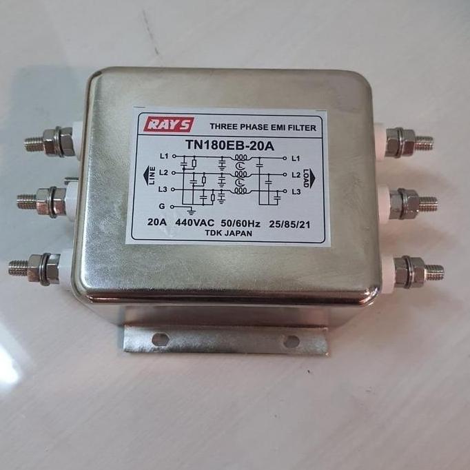 // TDK JAPAN NOISE FILTER 3 PHASE 20A MAX 440V EMI FILTER //