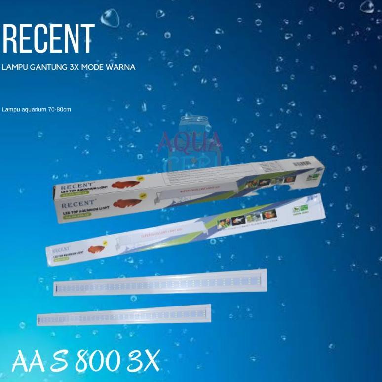 Lampu LED Aquarium RECENT AA S800 3X lampu aquascape