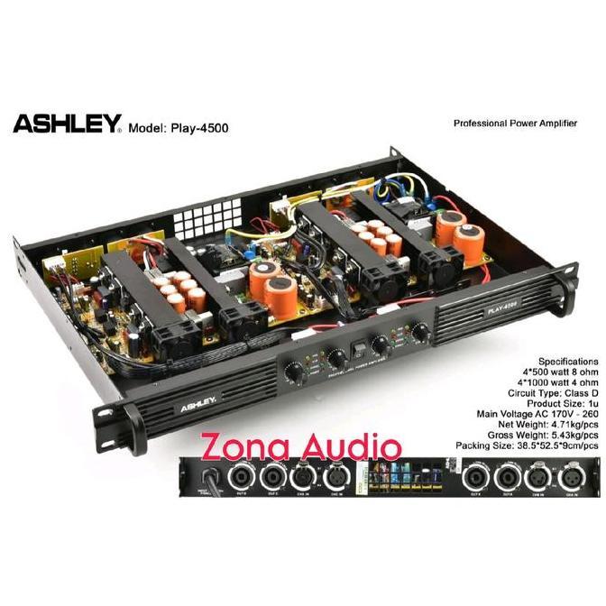 POWER AMPLIFIER ASHLEY PLAY 4500 4 CHANNEL CLASS D