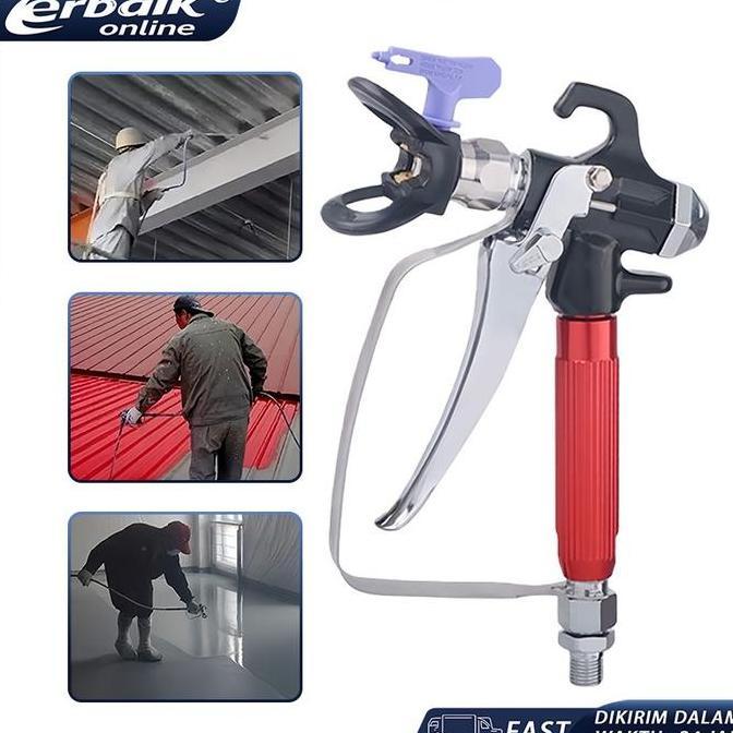 ECURIEL Pistol Semprot Listrik Airless Alat Semprot Cat Tembok