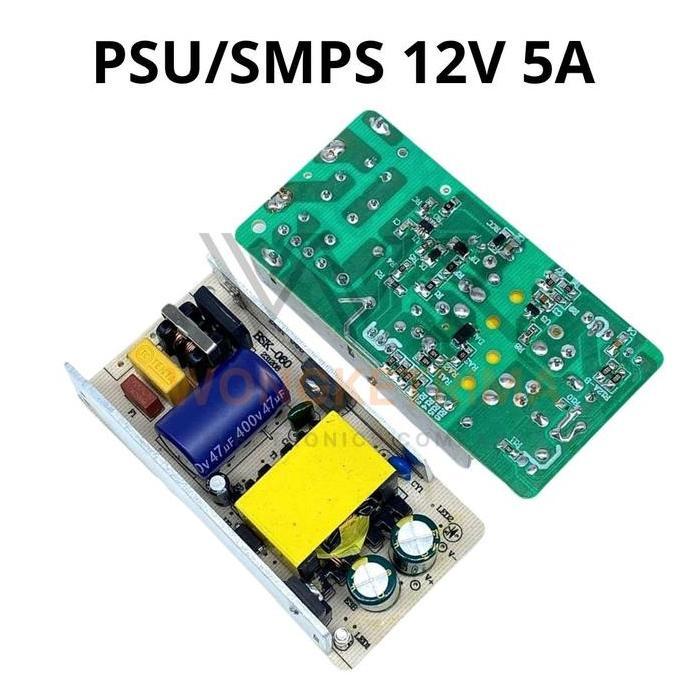 Kit Adaptor 12V 5A Ac To Dc Power Supply Board Lengkap Fuse Dan Indicator