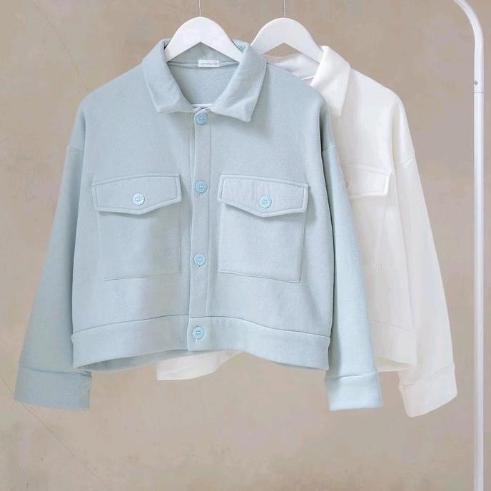 jaket wanita olin button gaya casual korea Outer Lengan Panjang